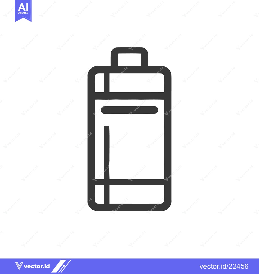 Premium Vector dari Minimalist Battery Icon: Clean Lines, Modern Design, Energy Symbol