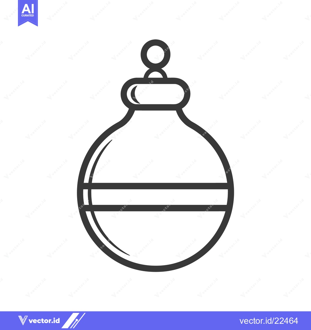 Premium Vector dari A simple line drawing illustrating a decorative glass ornament design