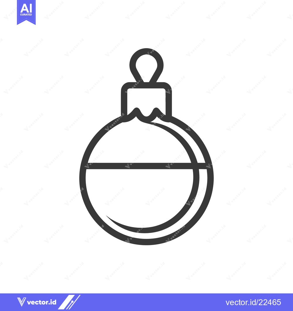 Premium Vector of A simple graphic illustration of a festive holiday ornament decoration