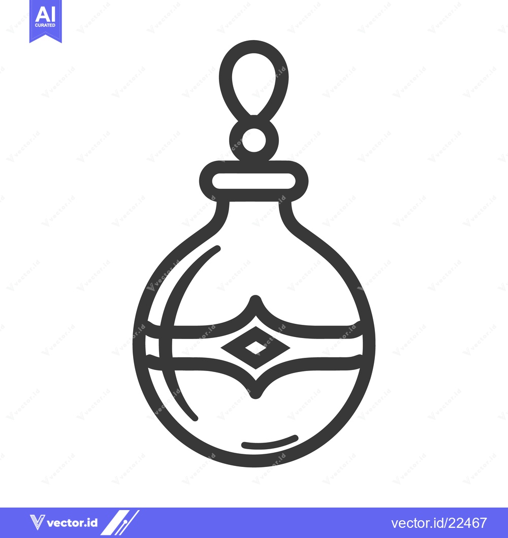 Premium Vector of A decorative ornament featuring a simple pendant style design