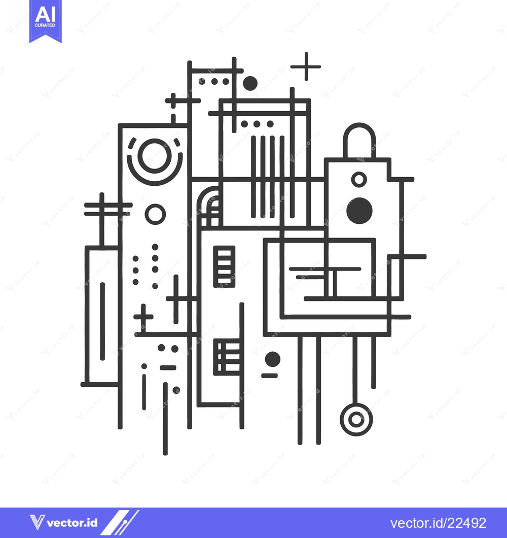Premium Vector dari A geometric illustration showing a modern urban architectural design