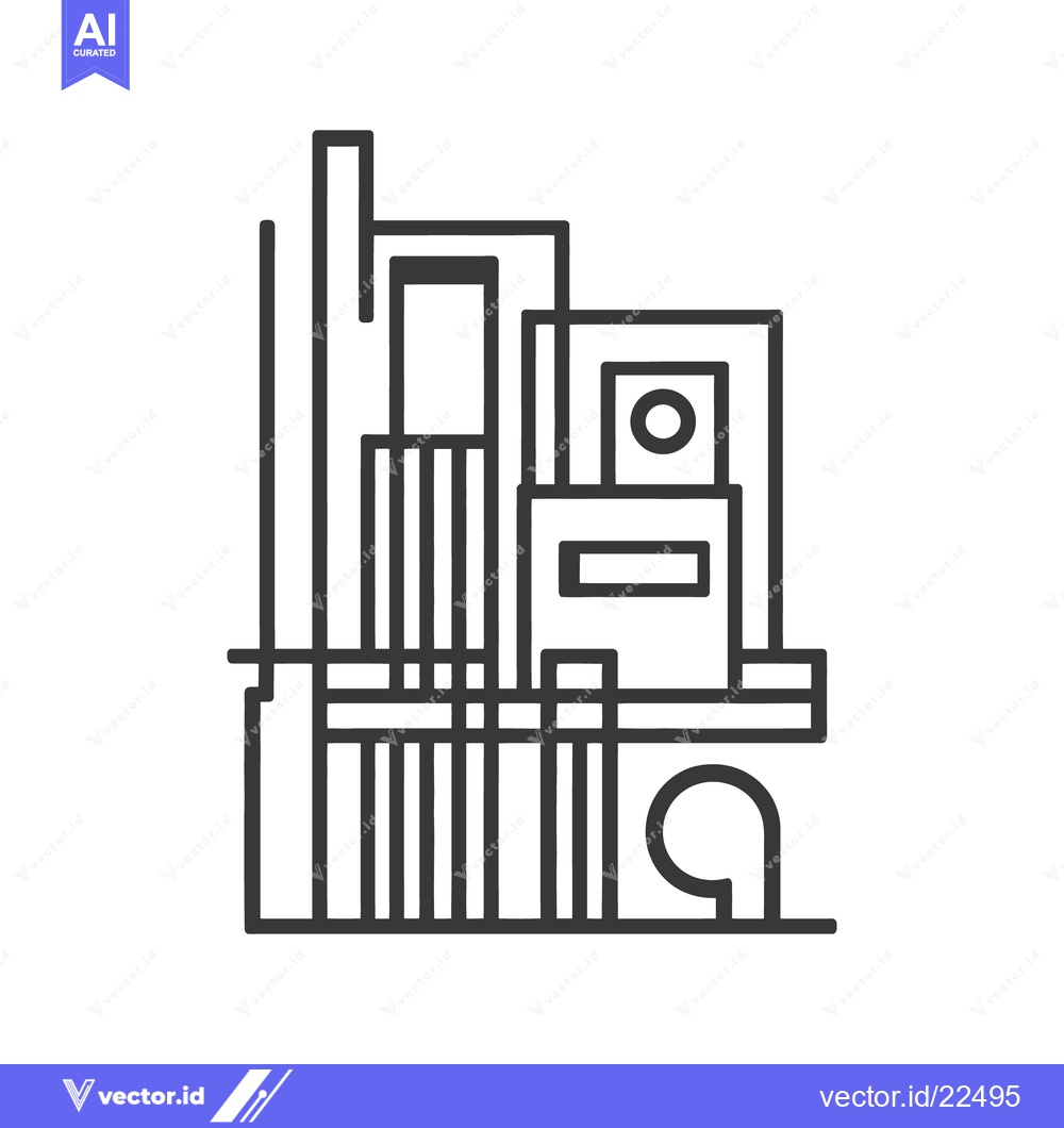 Premium Vector of An abstract architectural design created from lines and shapes