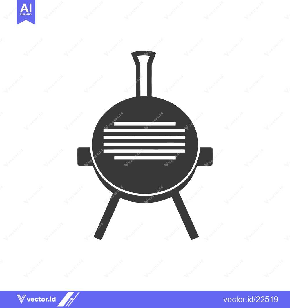 Premium Vector dari Simple Illustration Depicting A Grill Used For Cooking Food Outdoors
