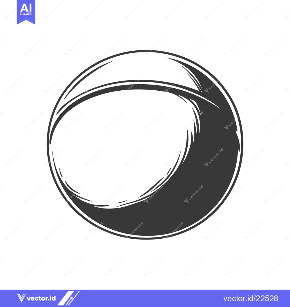 Premium Vector dari Abstract Illustration of a Rugby Ball with Curved Line Designs