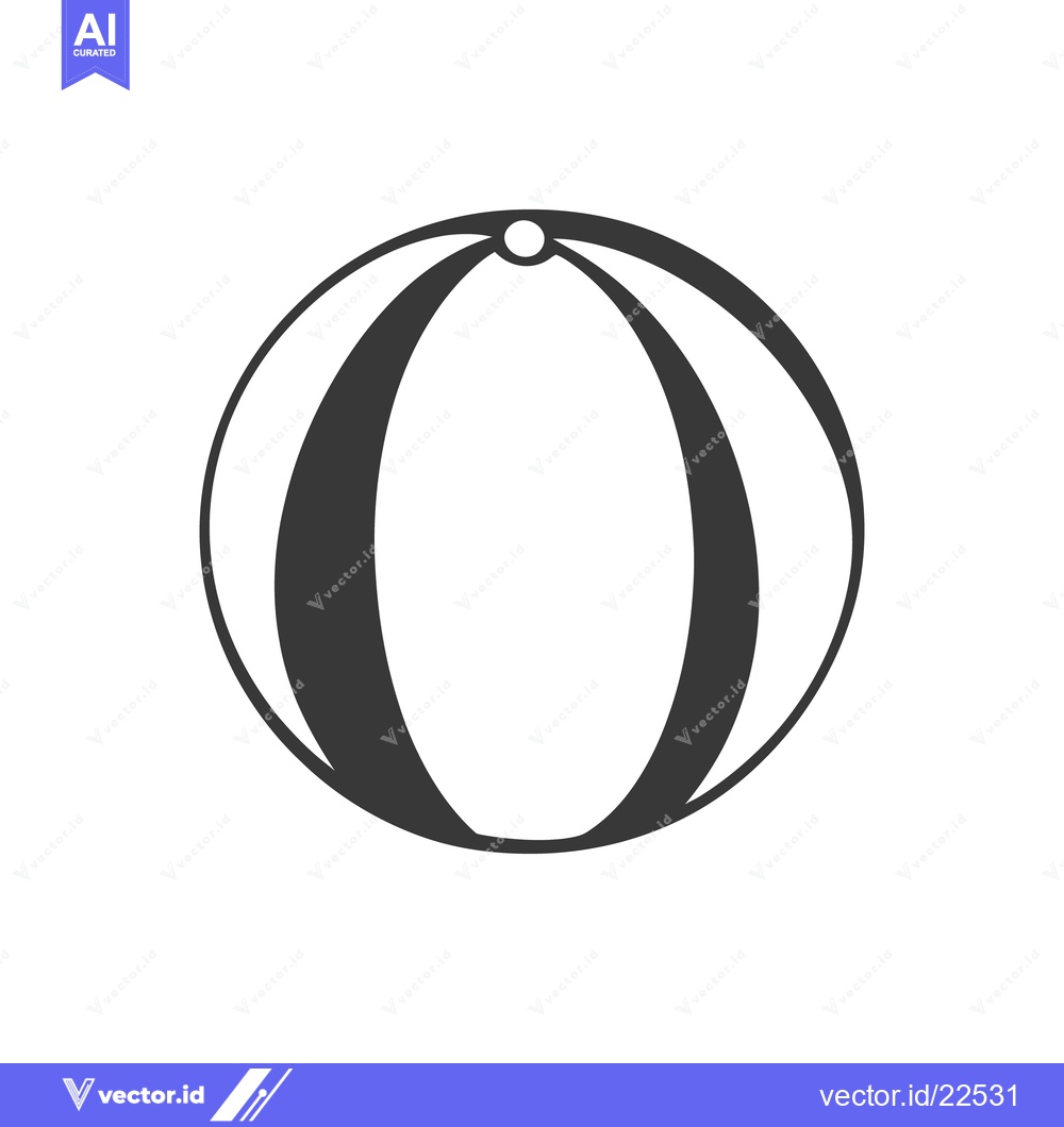 Premium Vector of A circular graphic design of a beach ball with segments