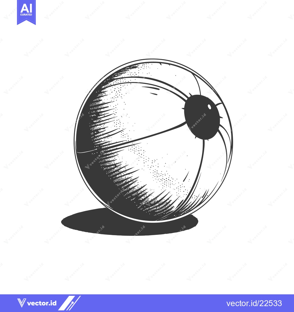 Premium Vector dari A single stylized eyeball rendered in grayscale illustration style