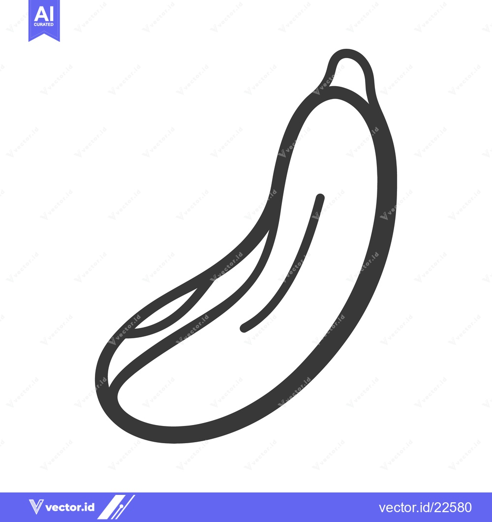 Premium Vector dari A simple black and white illustration of a banana fruit