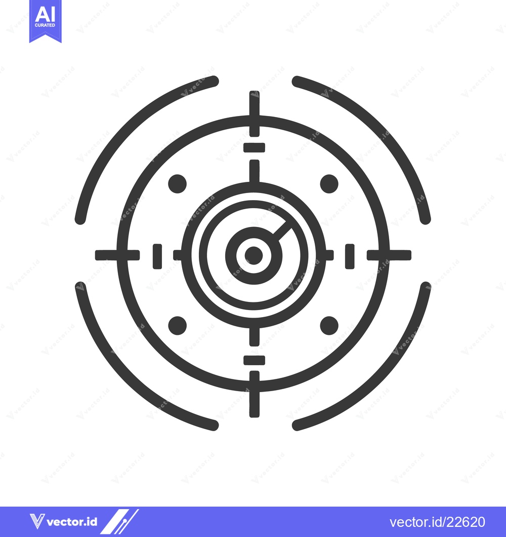 Premium Vector dari A simple graphic illustration of a target crosshair with circles