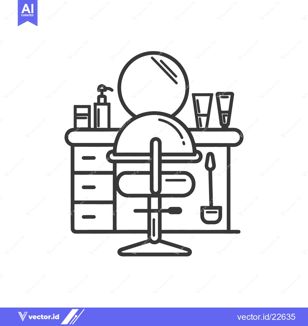 Premium Vector dari A minimalistic illustration of a beauty salon station