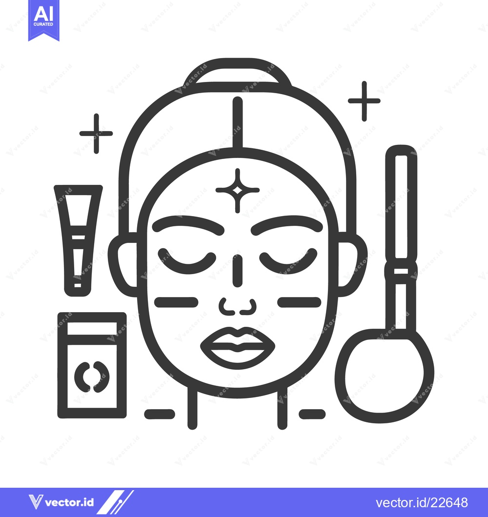 Premium Vector of A vector illustration of a woman undergoing a facial treatment procedu