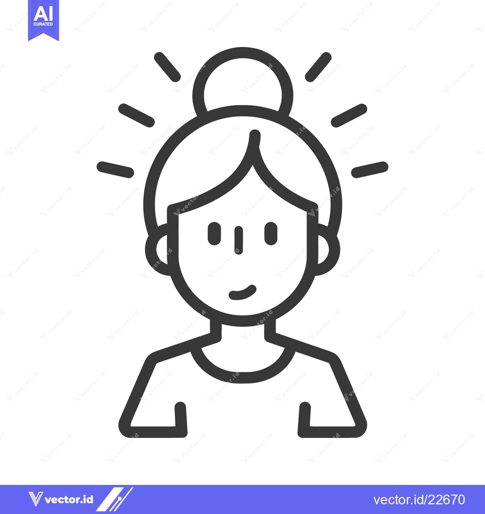 Premium Vector dari A simplistic image of a person with a beaming expression