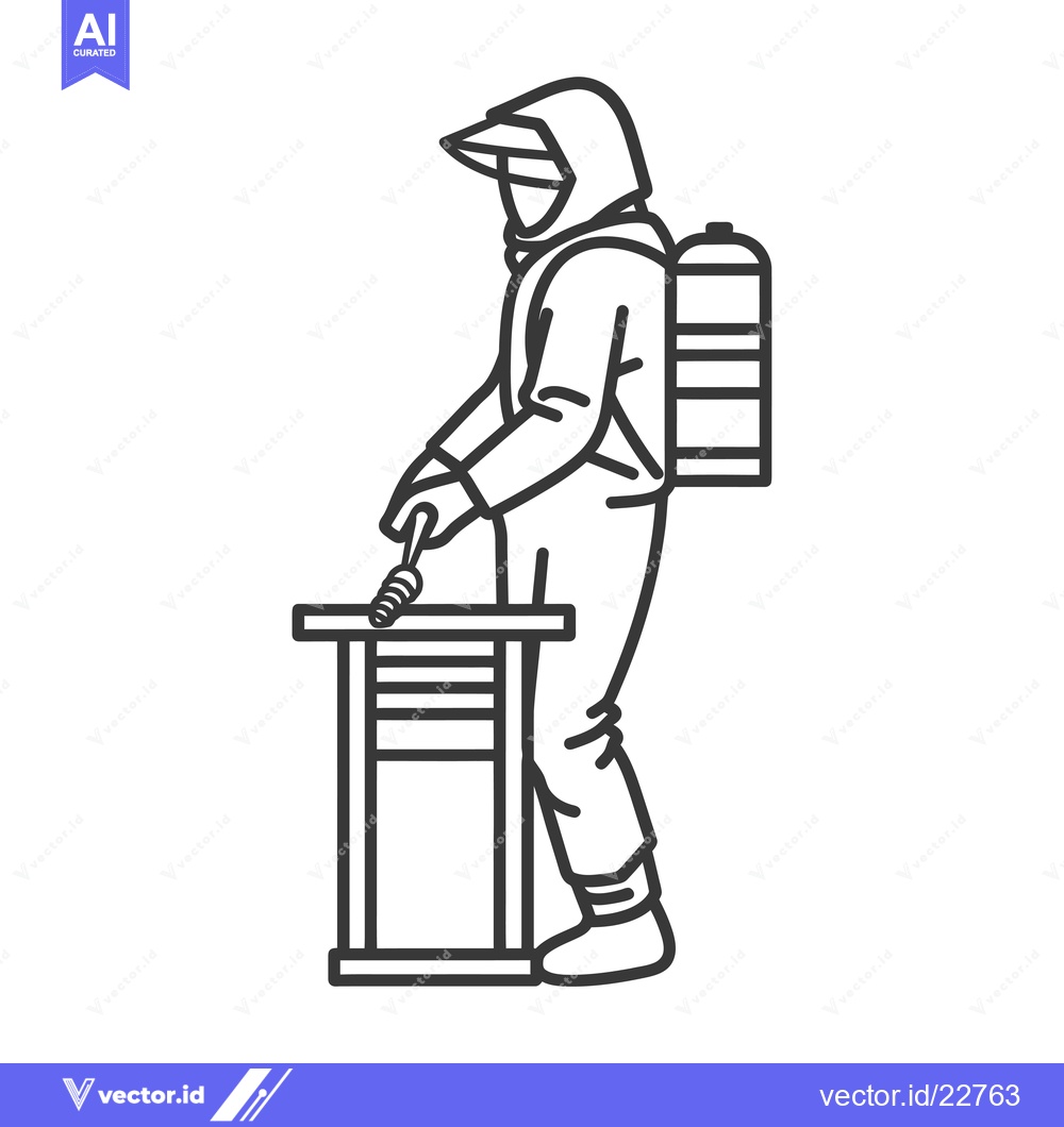 Premium Vector of Beekeeper in protective suit inspecting a beehive