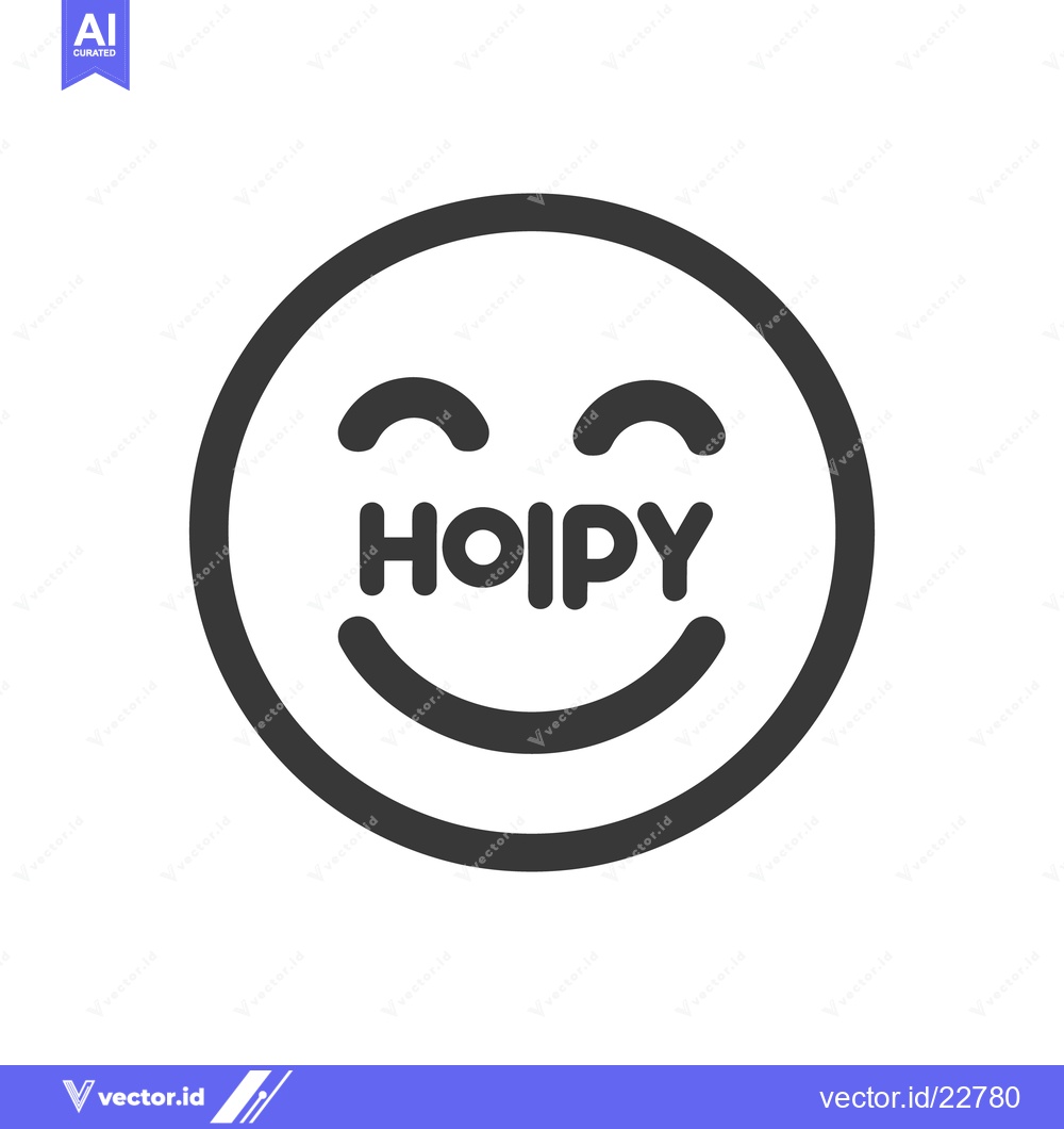 Premium Vector of A simple smiling face logo contains a word within a circle
