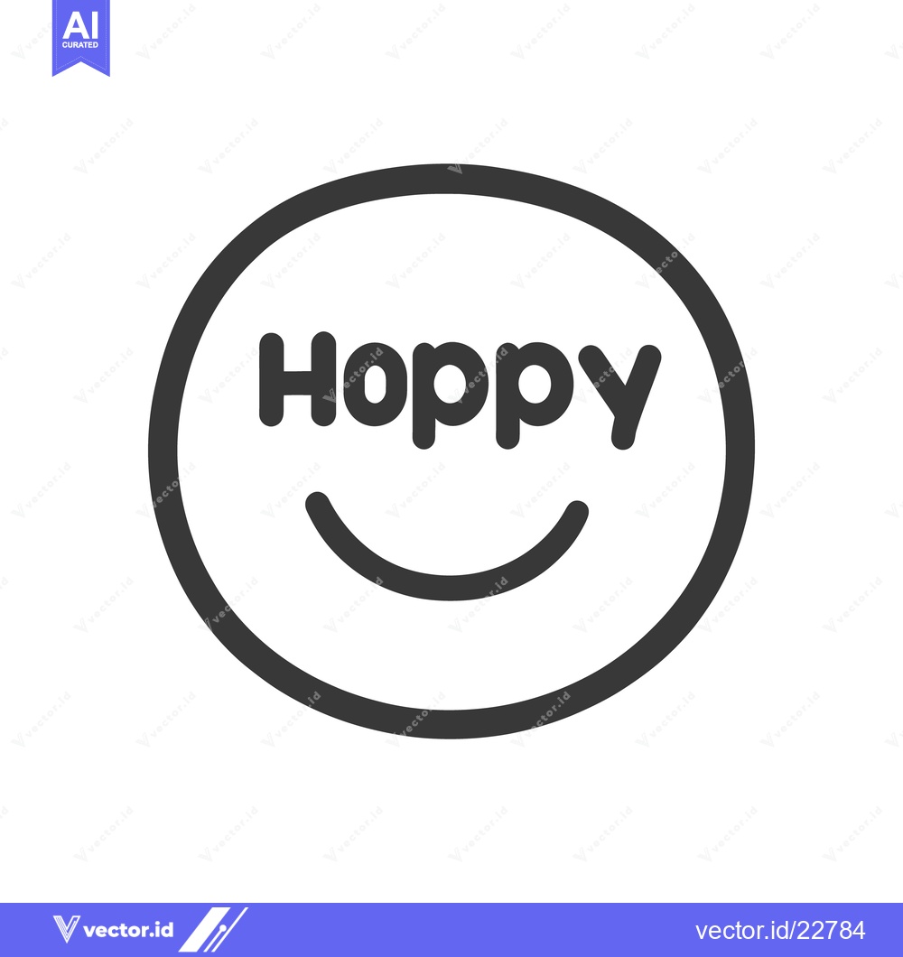 Premium Vector dari A simple graphic featuring a smiling face within a circle shape