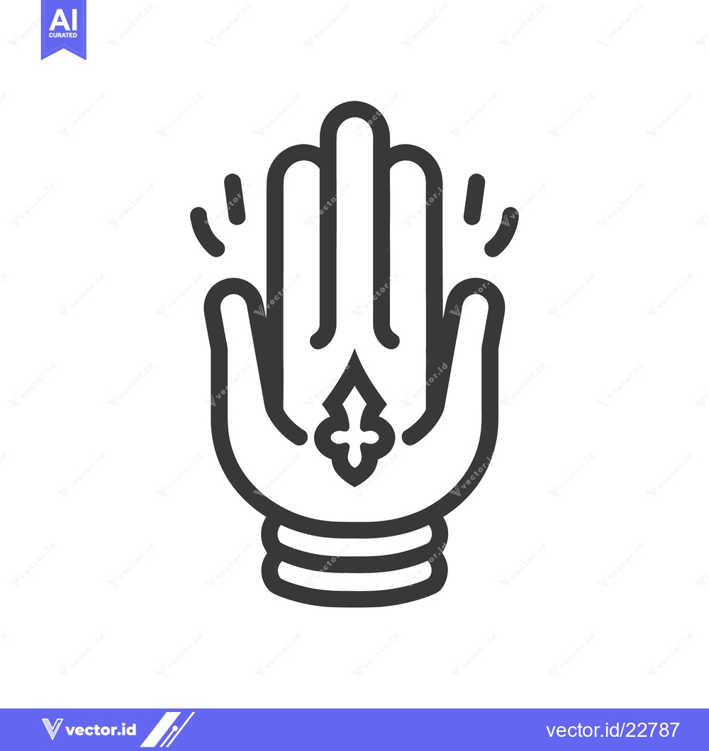 Premium Vector of A stylized graphic representation of a hand with decorative elements
