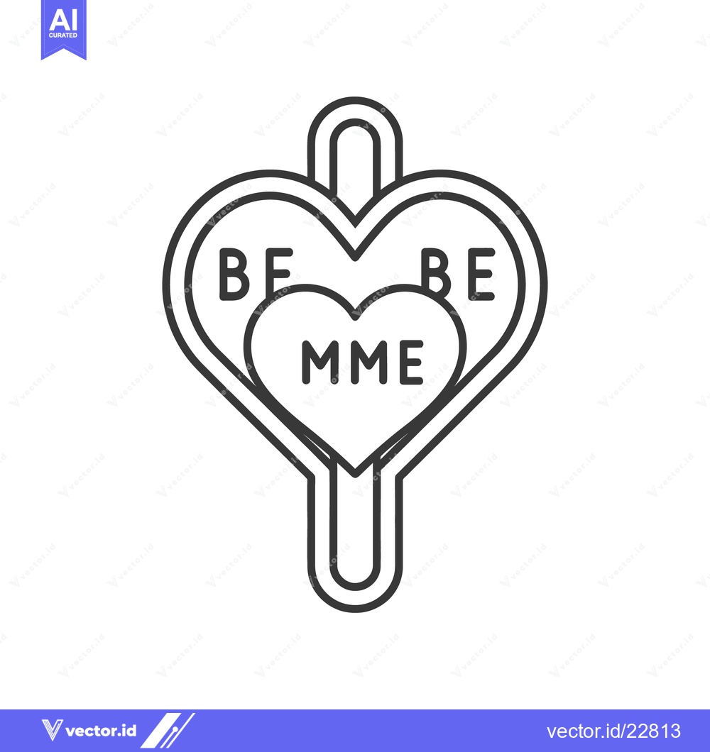 Premium Vector of A stylized line drawing of a heart shaped pendant design