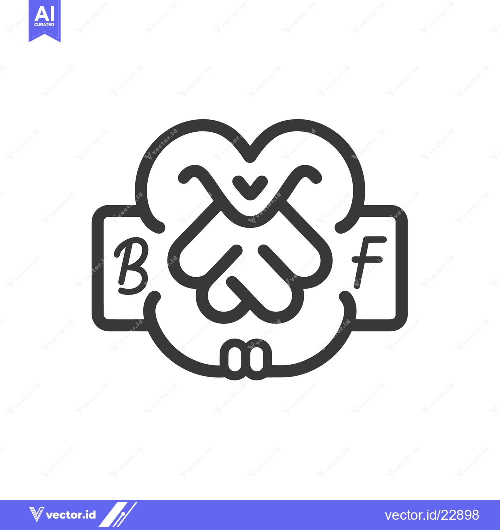 Premium Vector of Simple logo design depicting a unique intertwined symbolic design