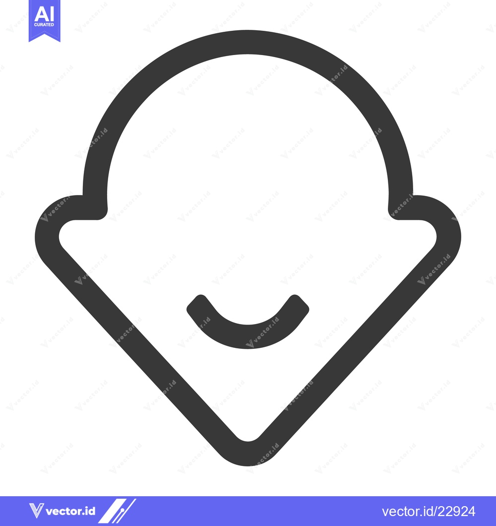 Premium Vector dari Simple and minimalist smiling face outline depicted on a white backdro