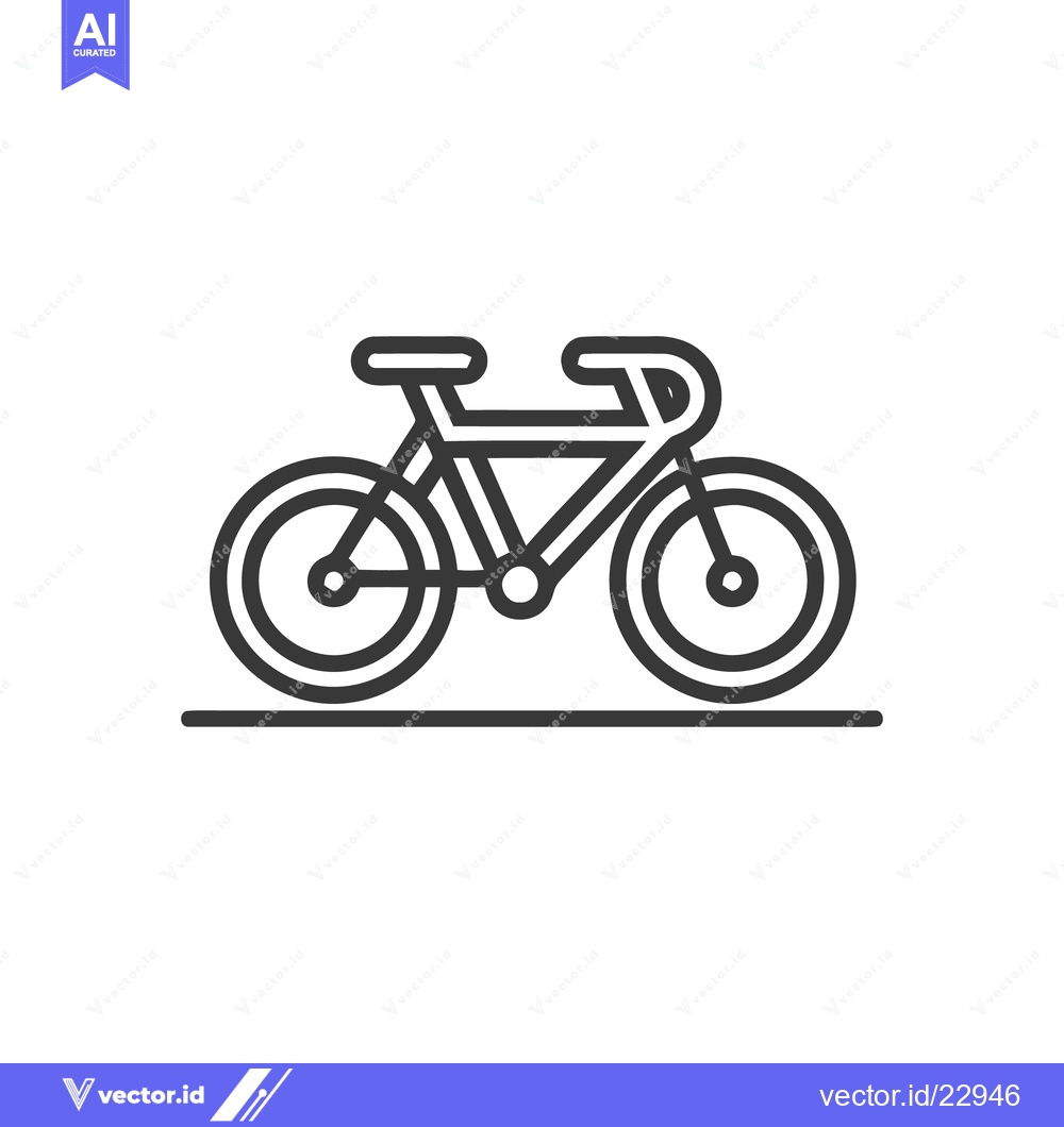 Premium Vector dari Minimalist Bicycle Icon: Sleek Line Art for Cycling and Transportation