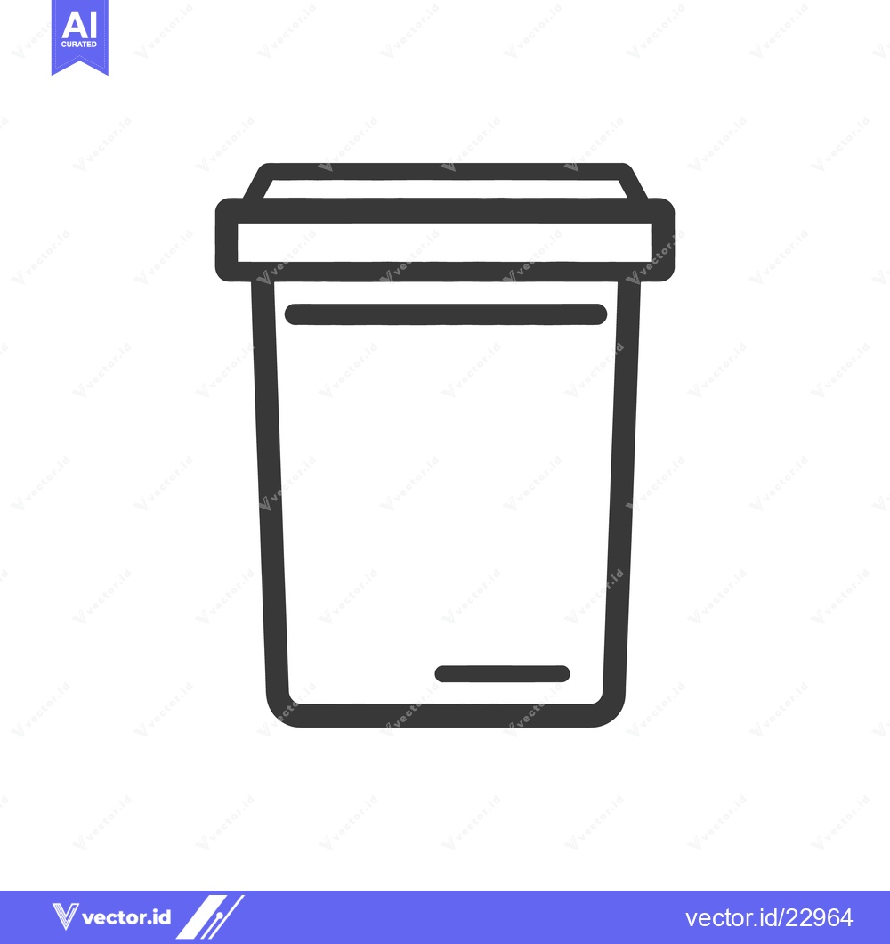 Premium Vector dari A simple line drawing representing a disposable beverage container