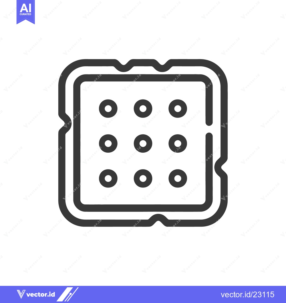 Premium Vector dari A square computer processor with small circular connection points show