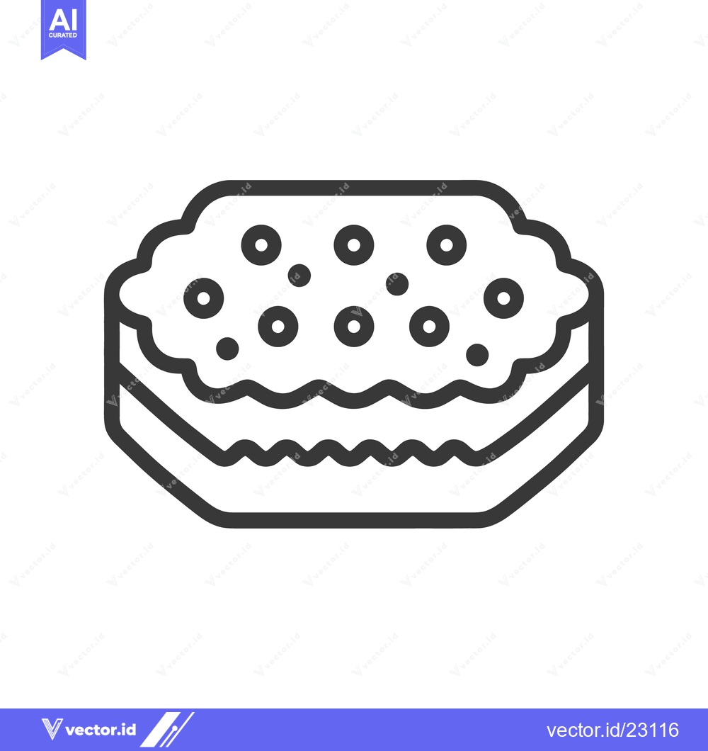 Premium Vector of A simple vector illustration depicting a decorative baked pastry