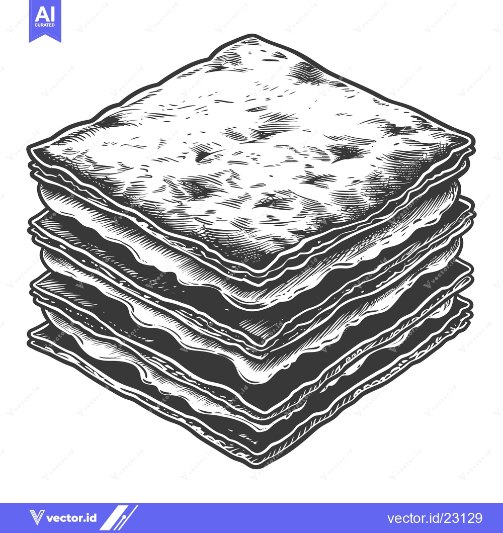 Premium Vector dari A Stack of Crispy Layered Pastries