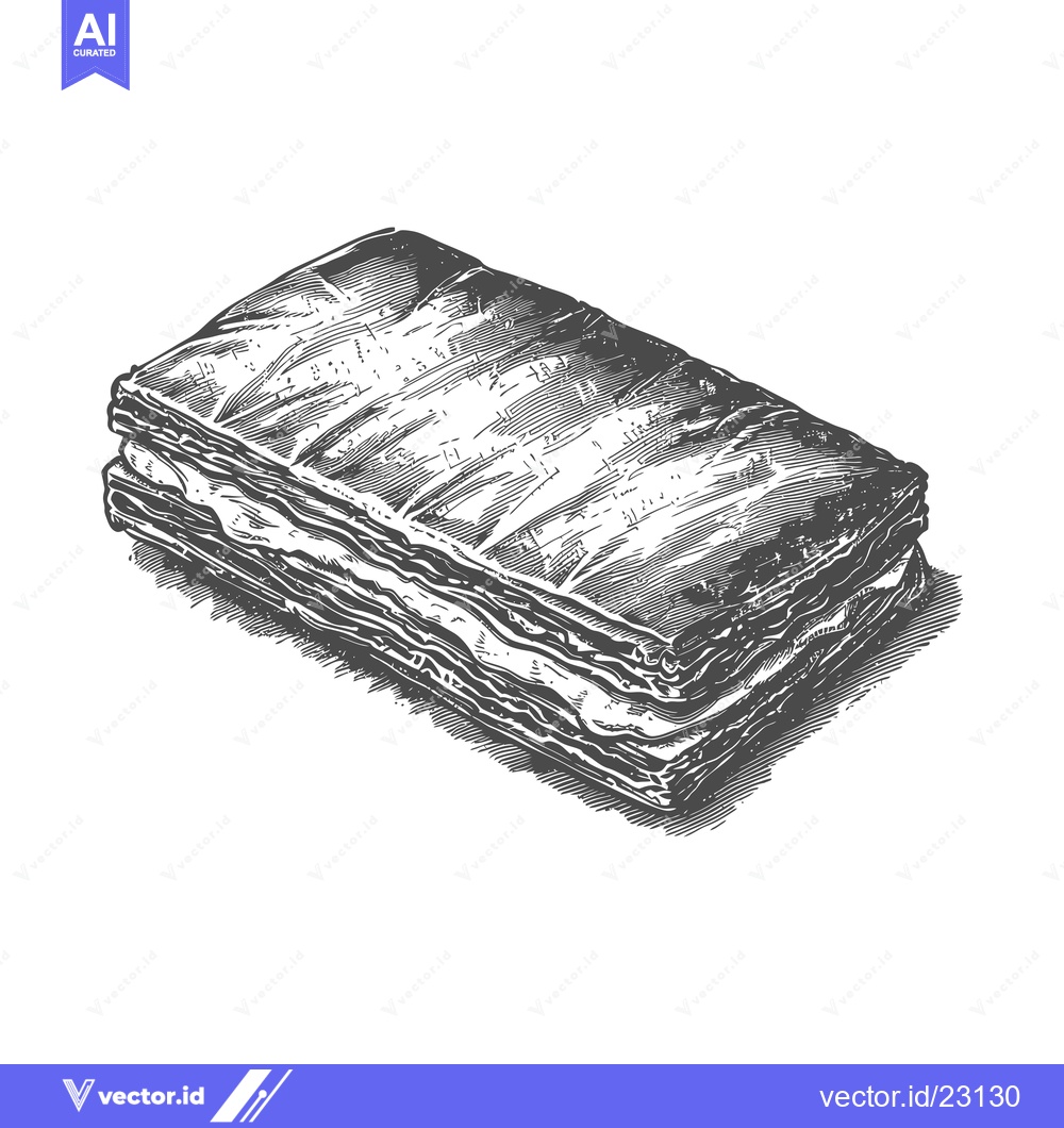 Premium Vector of Delicious Layered Pastry Dessert Sweet Treat