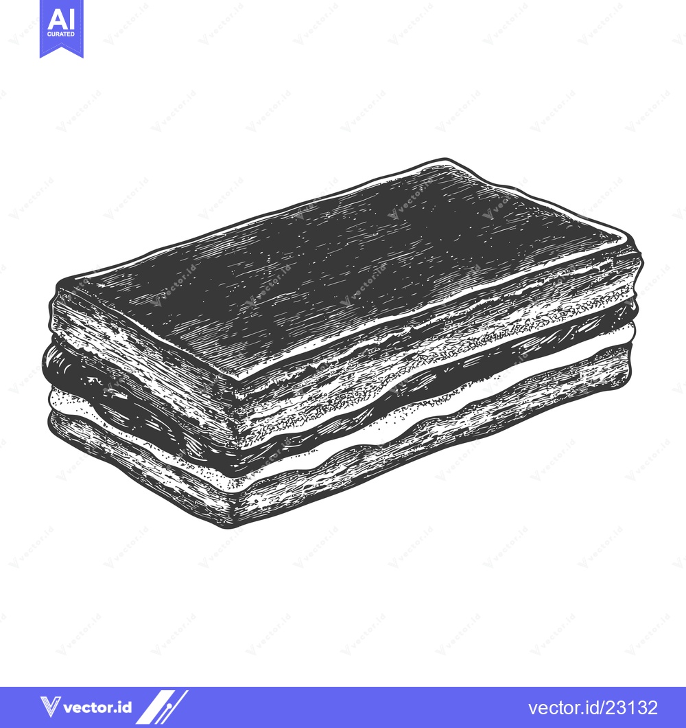 Premium Vector dari Layered Chocolate Cake Delicious Dessert Treat