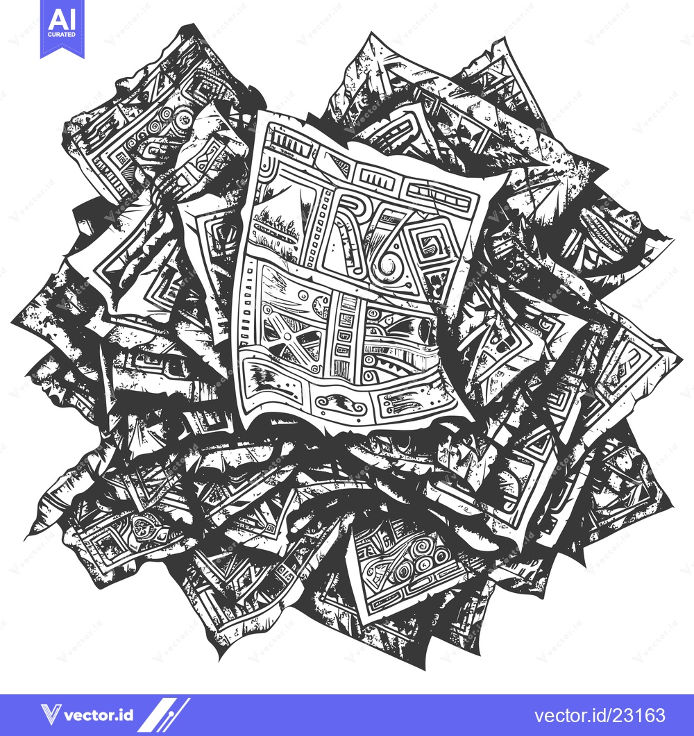 Premium Vector dari Black and White Abstract Pattern with Geometric Shapes