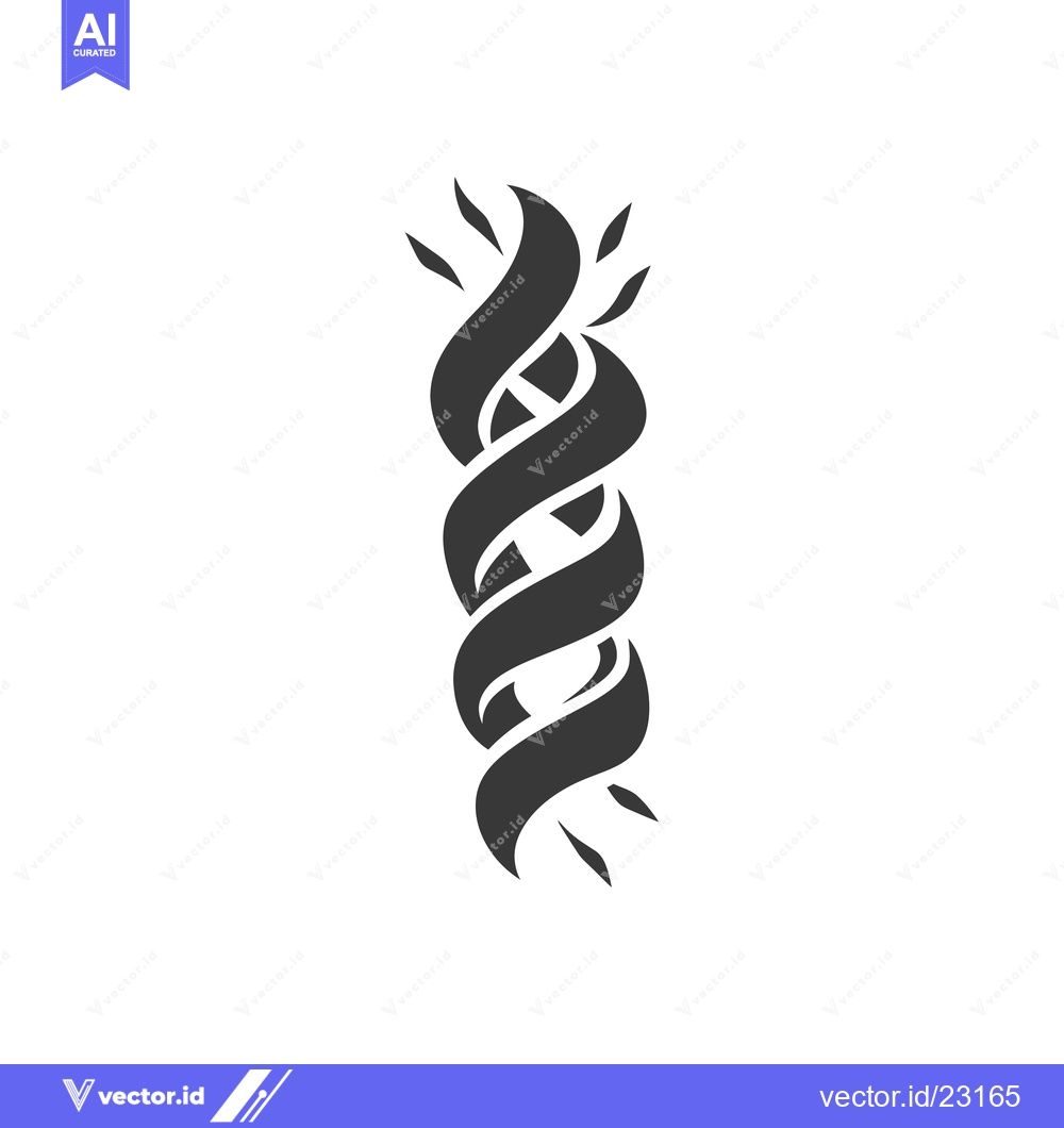 Premium Vector of Black and White Abstract Spiral Design with Leaf-Like Shapes