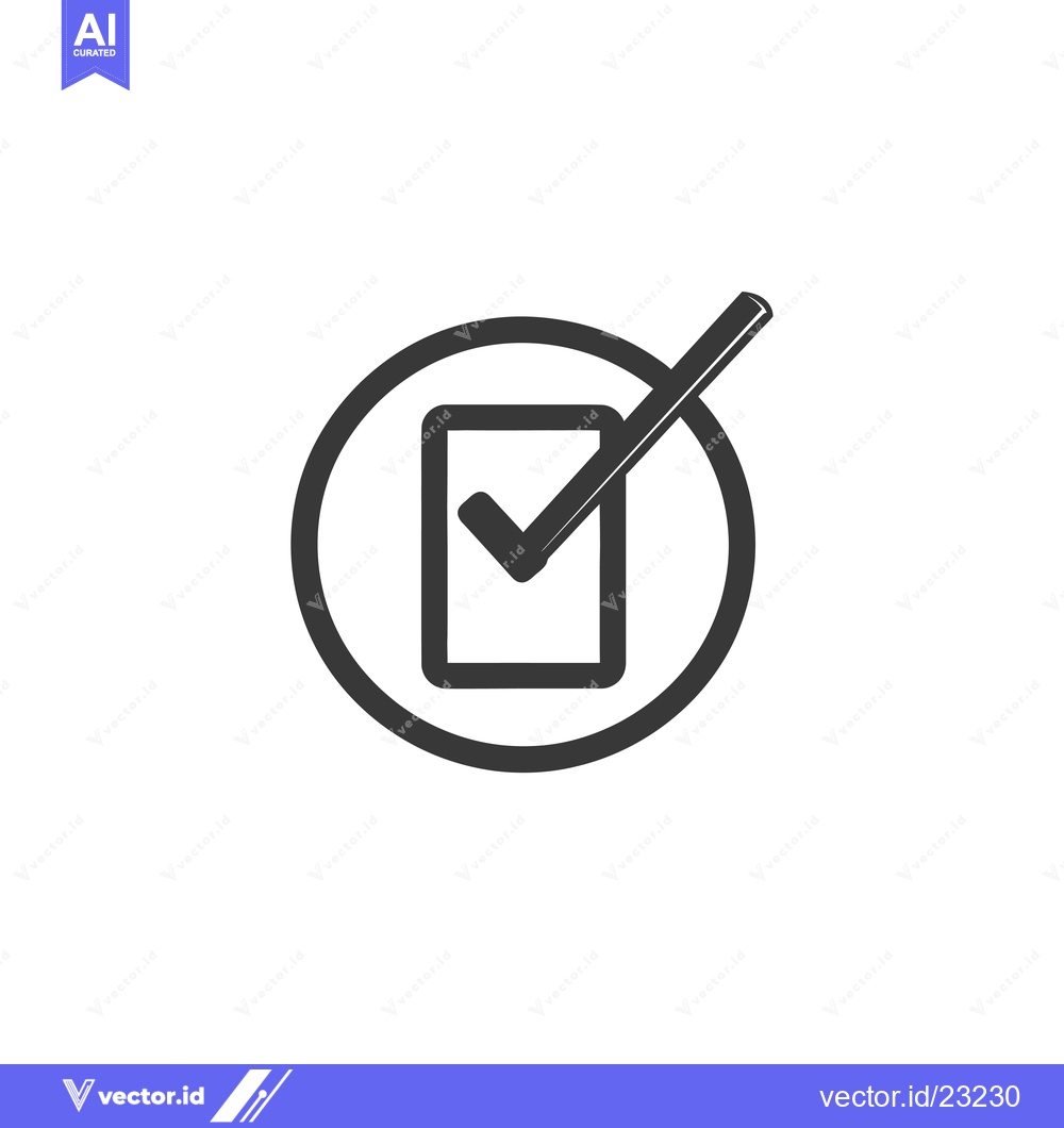 Premium Vector dari Black And White Checkmark Icon Inside Circle 3455