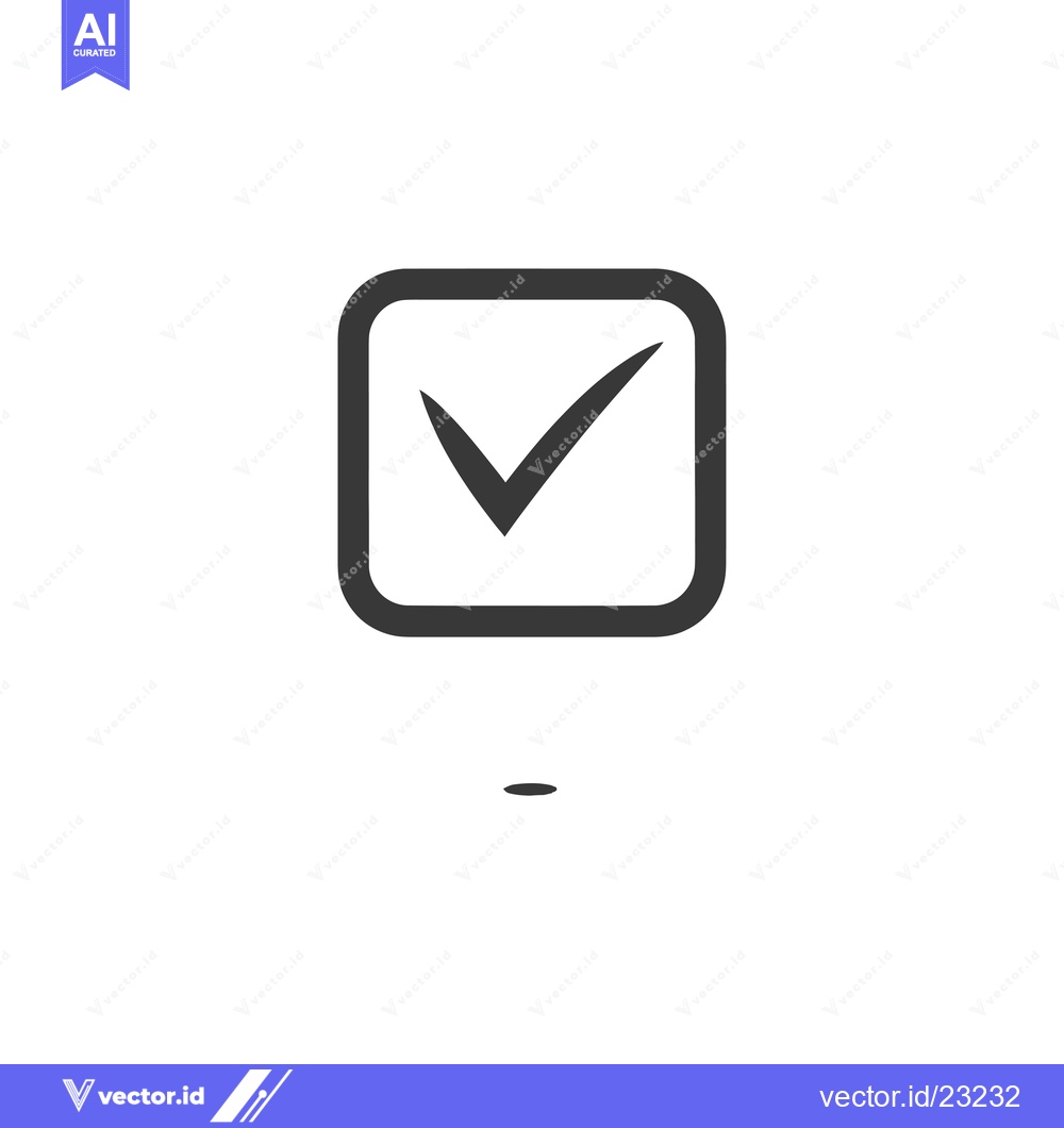 Premium Vector dari Black And White Checkmark In A Square 3456