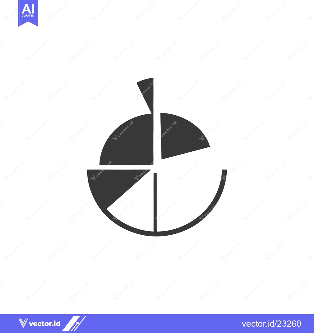 Premium Vector dari Black and White Circular Graphic with Four Sections