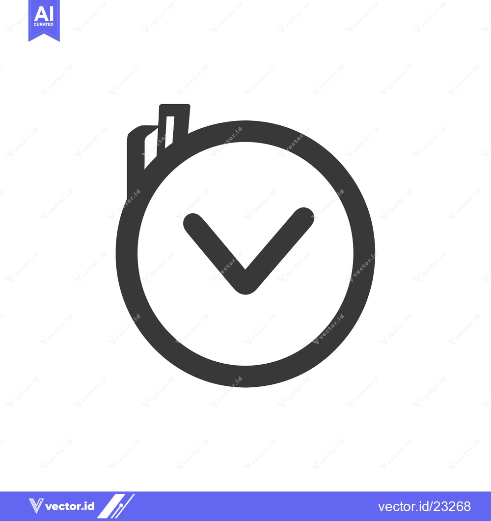 Premium Vector of Black and White Circular Icon with Downward Arrow