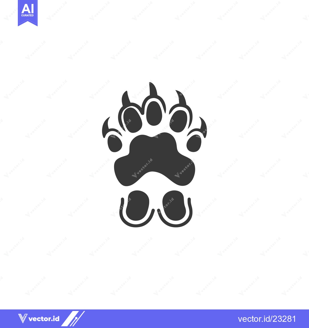 Premium Vector dari Black and White Claw Print with Claws