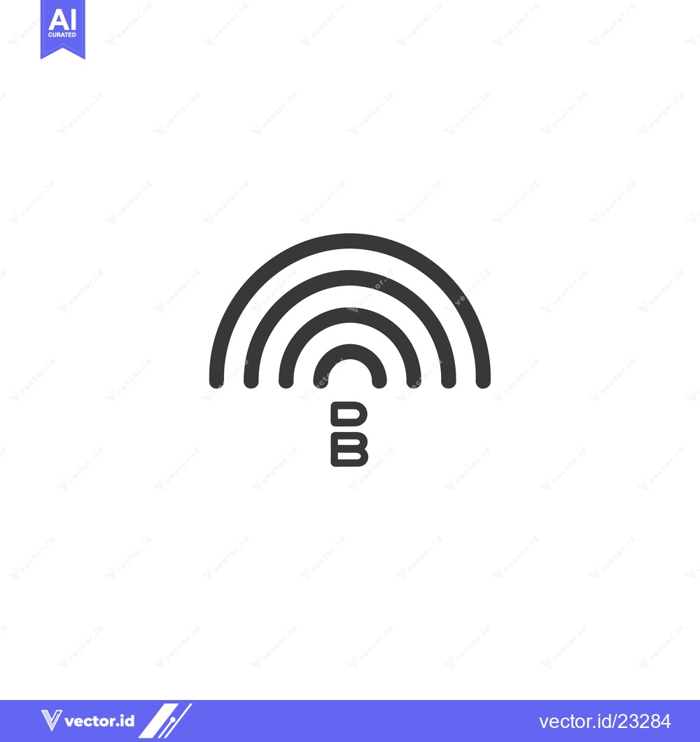 Premium Vector of Black and White Concentric Arcs with Three Letter Bs