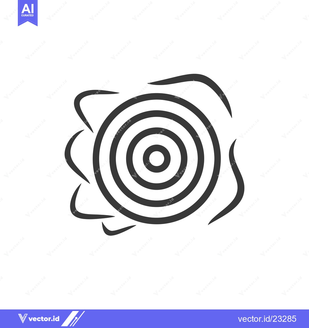 Premium Vector of Black and White Concentric Circles with Abstract Swirls