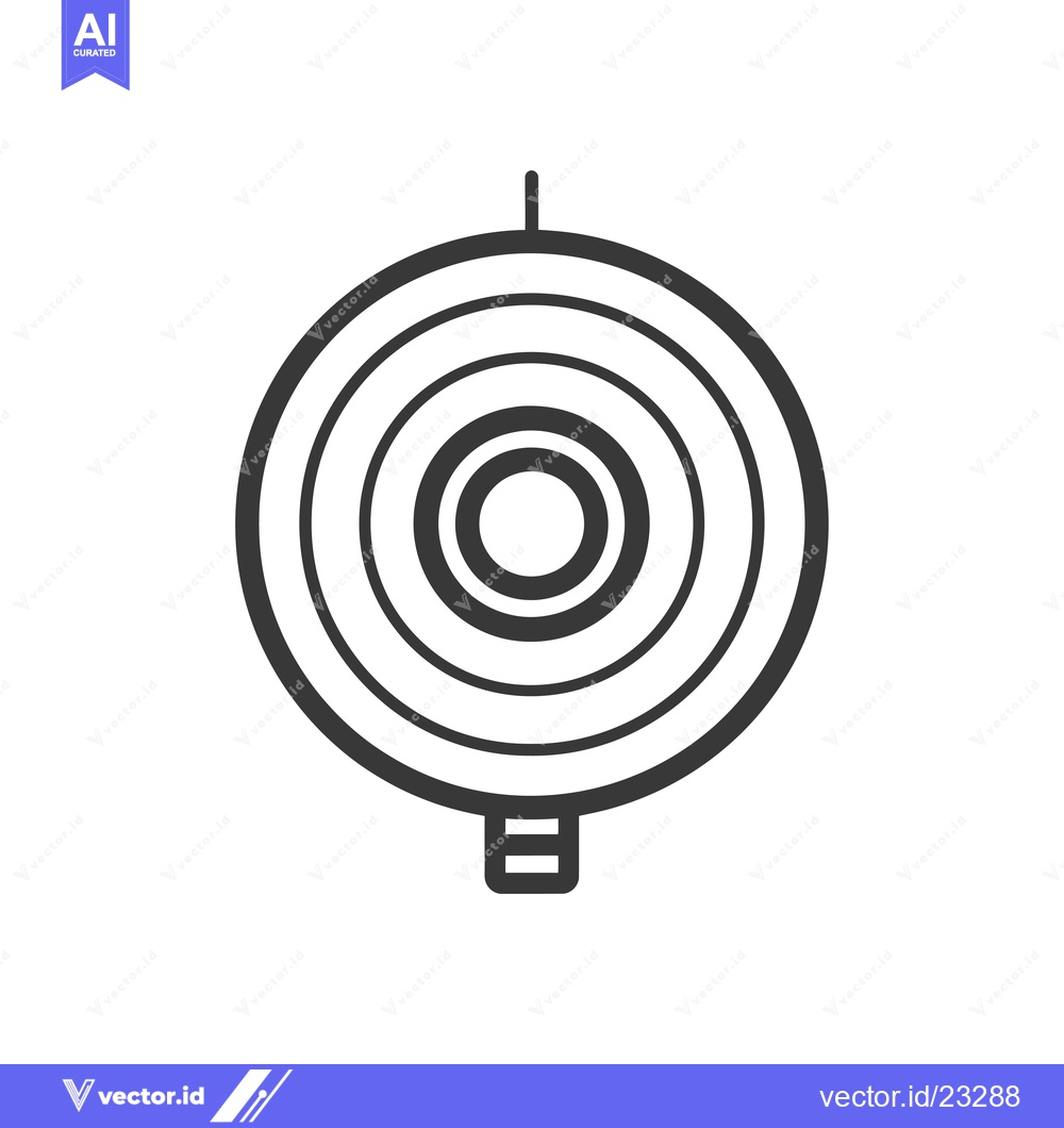 Premium Vector dari Black and White Concentric Circle Target Icon