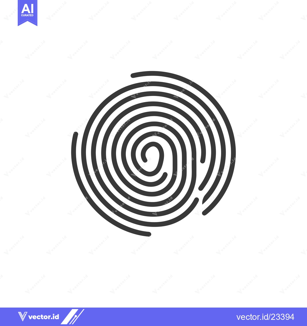 Premium Vector dari Black and white fingerprint icon