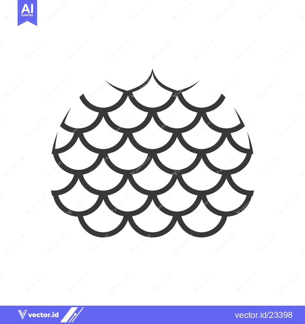 Premium Vector dari Black and White Fish Scale Pattern