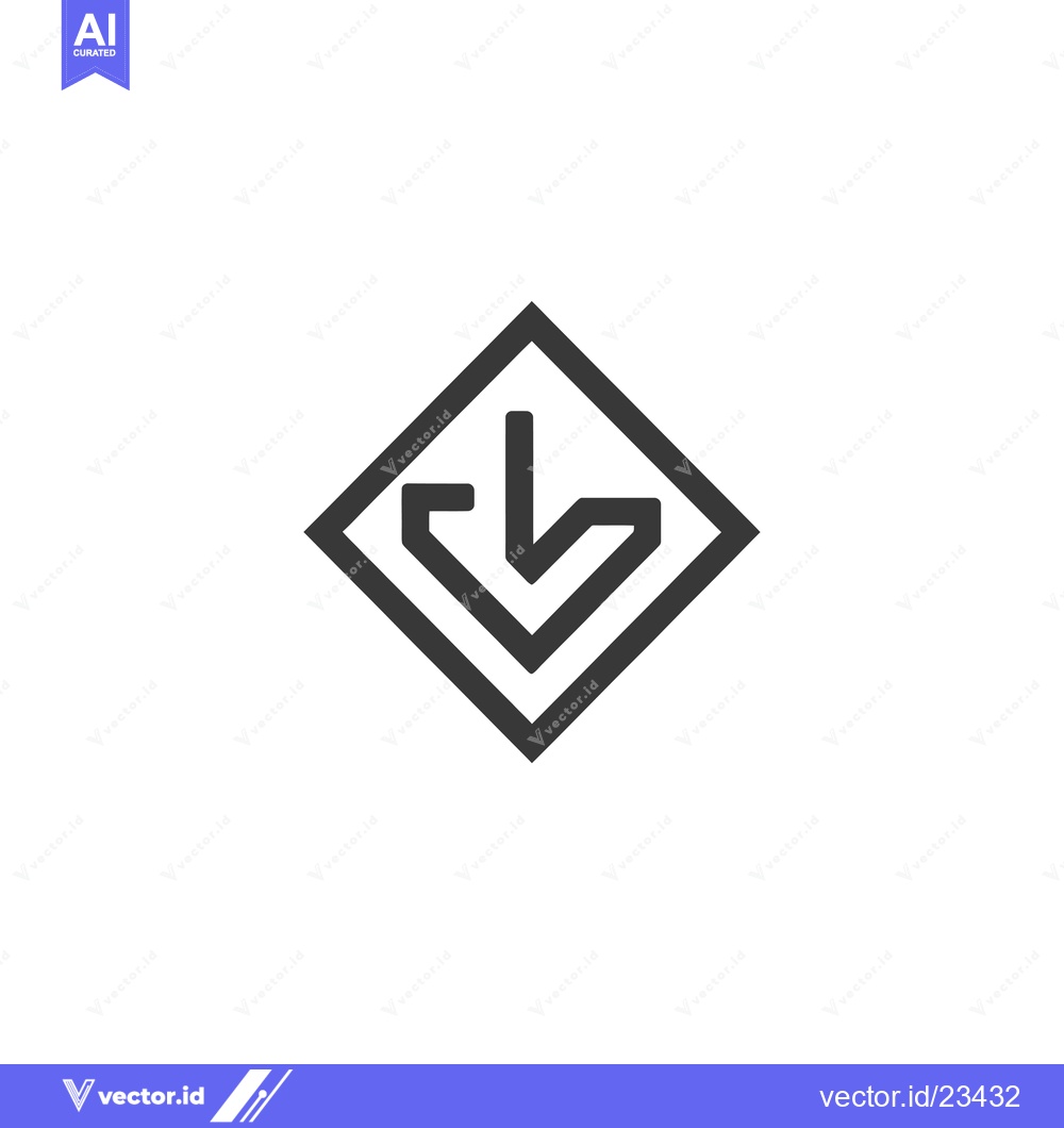 Premium Vector dari Black and White Geometric Arrow Icon