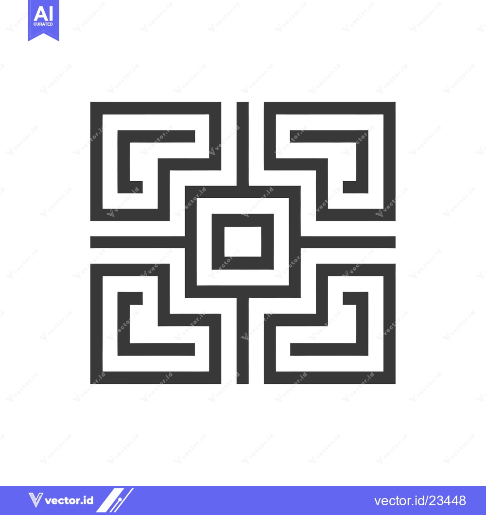 Premium Vector of Black and White Geometric Square Pattern