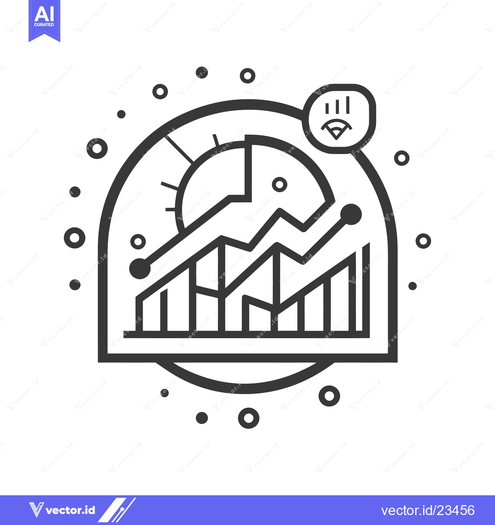 Premium Vector of Black and White Graphic Design of a Graph with a Sun and a Smiling Fac