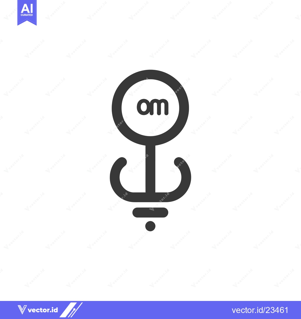 Premium Vector dari Black and white graphic of a stylized anchor with "am" inside a circle