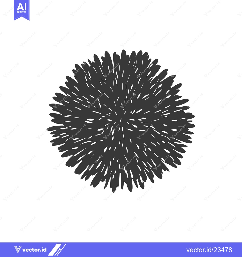 Premium Vector of Black and White Hand Drawn Flower Silhouette