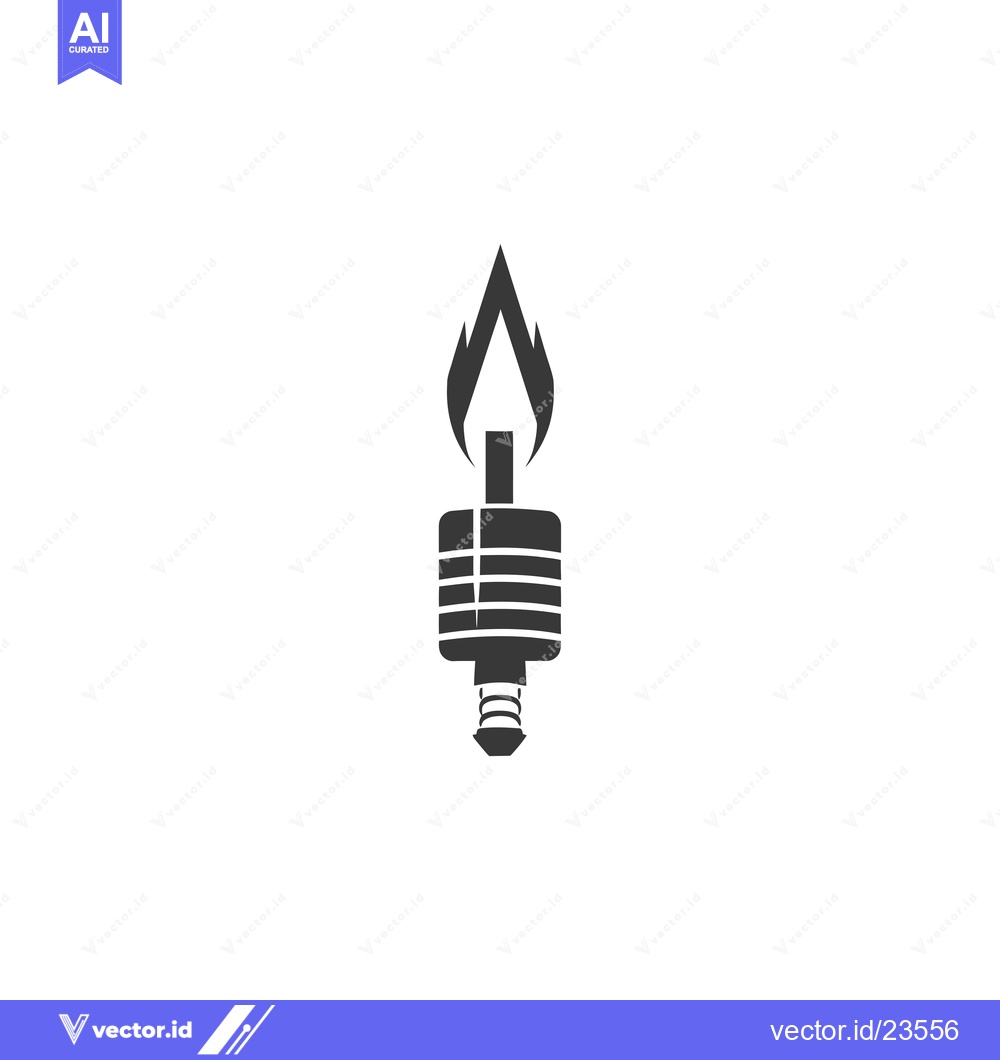 Premium Vector dari Black and White Icon of a Burning Candle