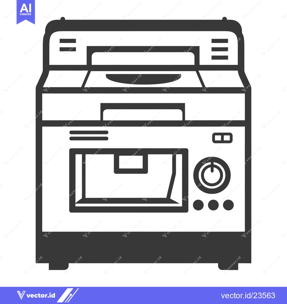 Premium Vector of Black and White Icon of a Coffee Machine