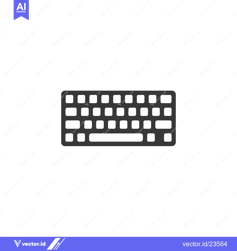 Premium Vector dari Black and White Icon of a Computer Keyboard