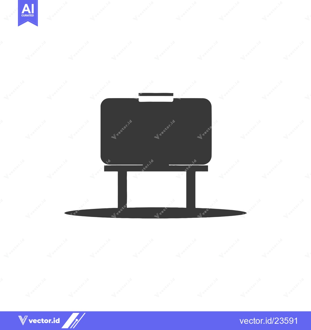 Premium Vector dari Black and White Icon of an Easel